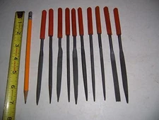 10pcs NEEDLE FILES  SET- HOBBY -JEWLERY- METAL FILING FILE 5MM X 180MM  7" LONG