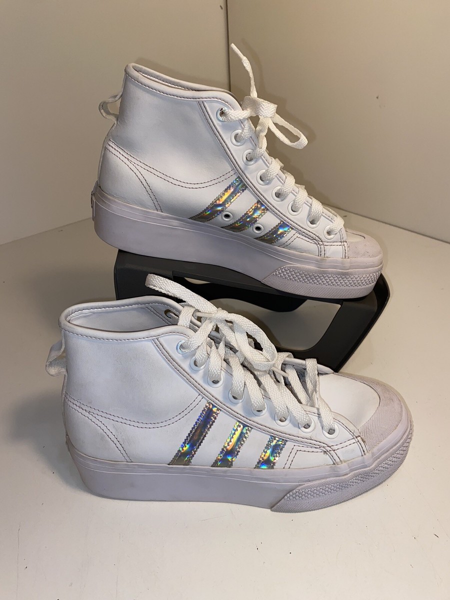 Womens Adidas Nizza Mid Platform Shoes Sneakers Size Women