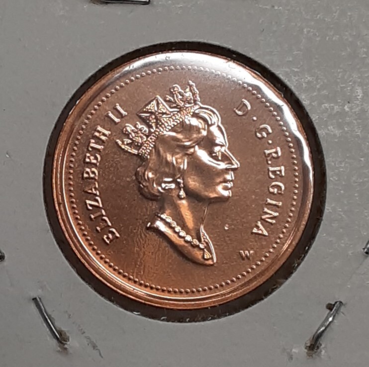 1998 Canada 1 Cent Copper-Plated Zinc Coin Queen Elizabeth II