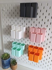 5-Compartment Storage Container Ikea Skadis Peg Board Scissors Pens Box Holder