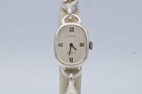 Dugena Reloj de Mujer935 Plata 20MM Cuerda Manual Vintage Raro Pulsera 2 - Zdjęcie 1 z 8