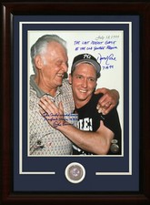 Don Larsen David Cone signed 11x14 Photo INS Last PG framed Auto Agent Holo COA
