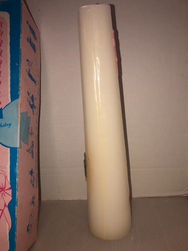 Vintage 1950's Unused 21 Year Happy Birthday Candle-Penn Wax Works #630 15" IOB - Picture 8 of 12