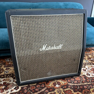 Vintage 70er Marshall 4x10 Schachbrett Gitarrenverstärker Lautsprecherbox LEER