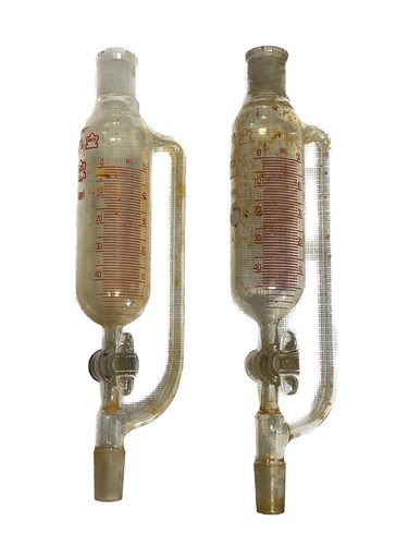 KONTES Glass 14/20 Dual Graduated Pressure Equalizing Addition Funnel w/Stpck B - Afbeelding 1 van 11