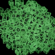 500 Pcs Acrylic Letter Beads Luminous Glow in The Dark