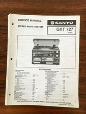 Sanyo GXT 727 Stereo Music System Service Manual *Original* #2