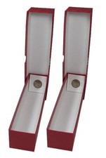 2 2x2 Red Coin Boxes Regular Duty Row Durable Box 9" For Flips Storage /Shipping