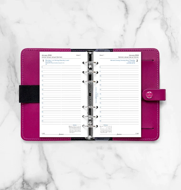 Filofax Ringbuch 24-68418 Kalendereinlage 2024 Personal Format 1Tag/Seite Planer - Bild 4 von 4