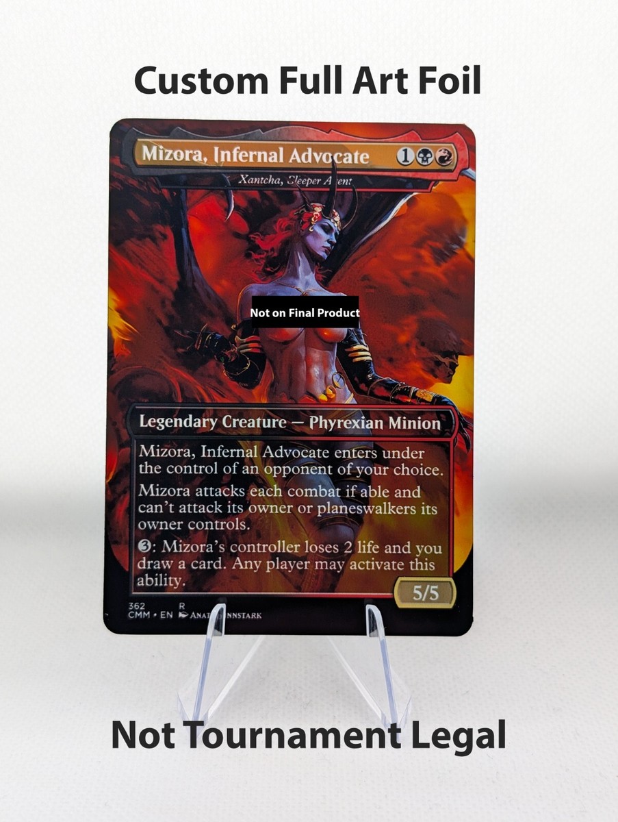 Mizora (Xantcha, Sleeper) Custom Foil Sticker on bulk MTG BG3 D&D