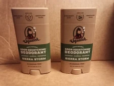 Dr. Squatch Sierra Storm Men's Natural Odor Squatching Deodorant  2.65oz X 2 Lot
