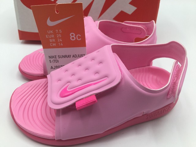 nike sunray sandals pink