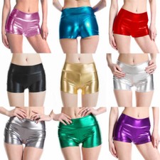 Women Shiny Leather Boxer Panties Low Waist Briefs Underwear Club Wear Hot Pants