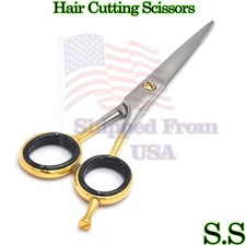 Razor Edge Hair Cutting Scissors Silver  Gold 6.5" Instrument BTS-400