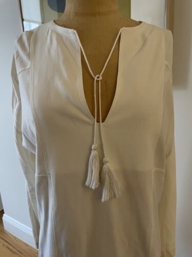 Vince white pullover moroccan style tunic top sz S - Picture 2 of 12