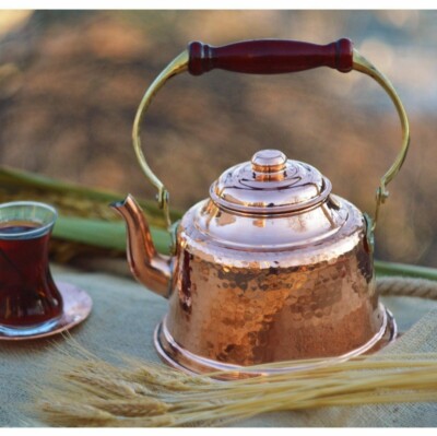 Turkish Hammered Copper teapot, Copper Tea Kettle, Stovetop Teapot