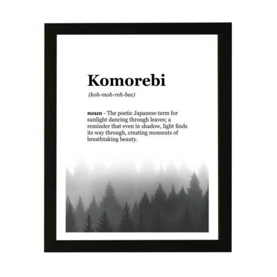 Designs ByLITA Komorebi Dictionary Definition Forest Design, Wall Print Art