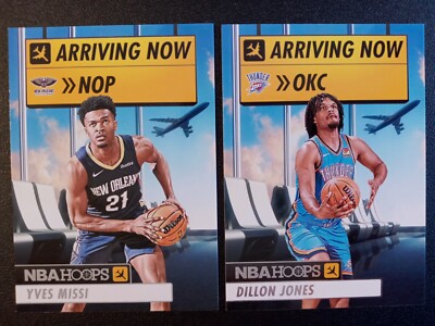 (2) 2024-25 Panini Hoops Arriving Now Yves Missi/D Jones RCs # 7, 5  ''N.O./OKC''