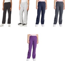 Hanes Women's EcoSmart Petite Fleece Sweatpants with Open Bottom Legs