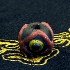 Ancient Roman Mosaic Gabri Glass Bead with Motifs