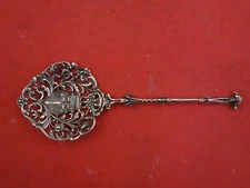 Gerardus Schoorl Dutch Sterling Silver Cucumber Server Lions in Shield 6 5/8"