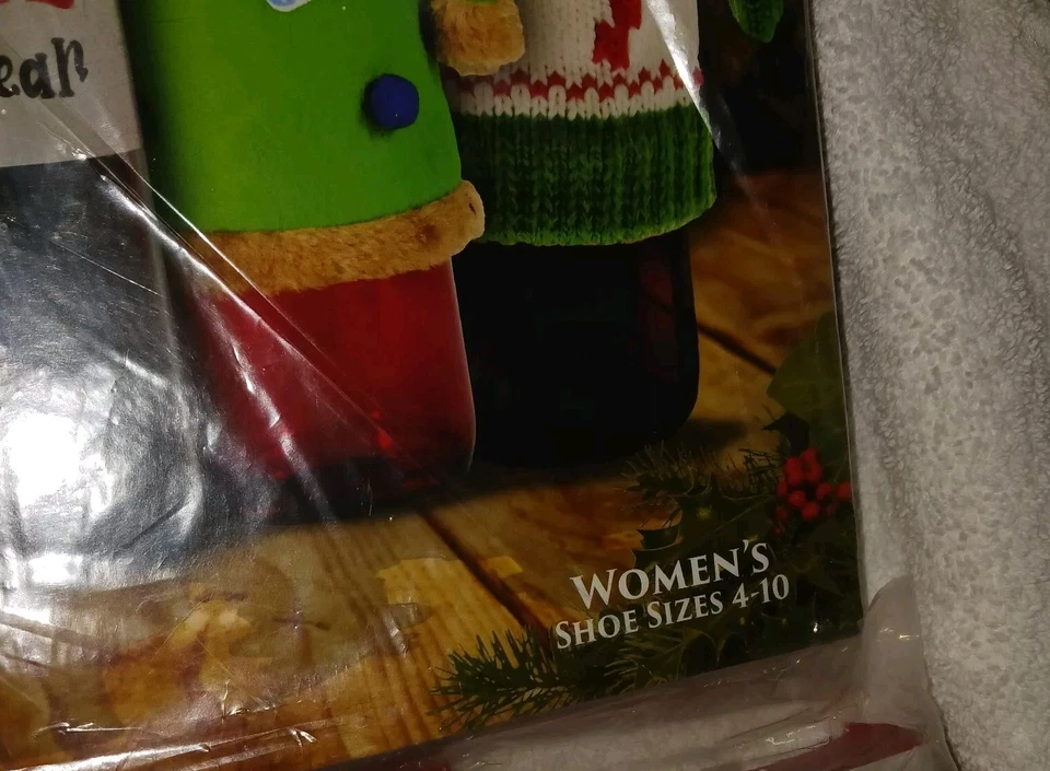 2x Calcetines Mujer 15 días. Botella de vino de Navidad y perros de Navidad. Calcetines 30pr Foto 4 de 4