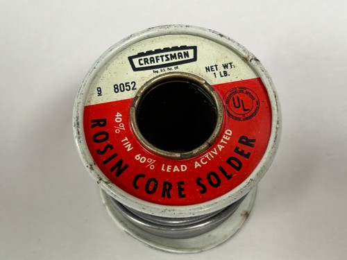 Vintage Sears Craftsman Rosin Core Wire Solder 40% Tin 60% Lead (A5) - Picture 4 of 5