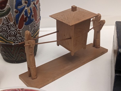Sammlerstück Souvenir chinesische japanische asiatische Limousine Stuhlbox Figur Vase Geschenk - Bild 3 von 24