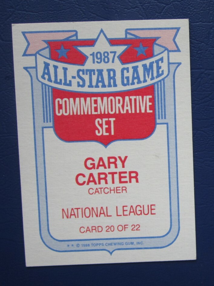 TOPPS MLBカード SUPREME GARY CARTER METS /15 #SS-GC 送料無料 中古 IT2 1988 Topps All Star Game Gary Carter (New York Mets) #20 HOF NRMT