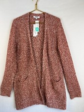BB Dakota Steve Madden Odetta Open Pocket Cardigan Salmon Size Medium