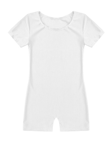 UK Kid Boys Girls Short Sleeve Gymnastic Leotard Ballet Dance Biketard Bodysuit - Picture 22 of 72