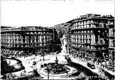 1950s RPPC Napoli Italy Stock-Exchange Square Vintage Real Photo Postcard