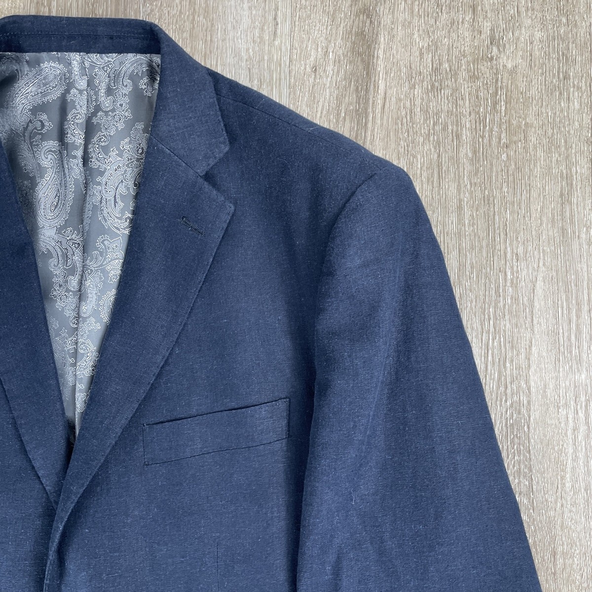 Brioni x Loro Piana Men's Navy Linen Suit 44R 2pc Extra Fine