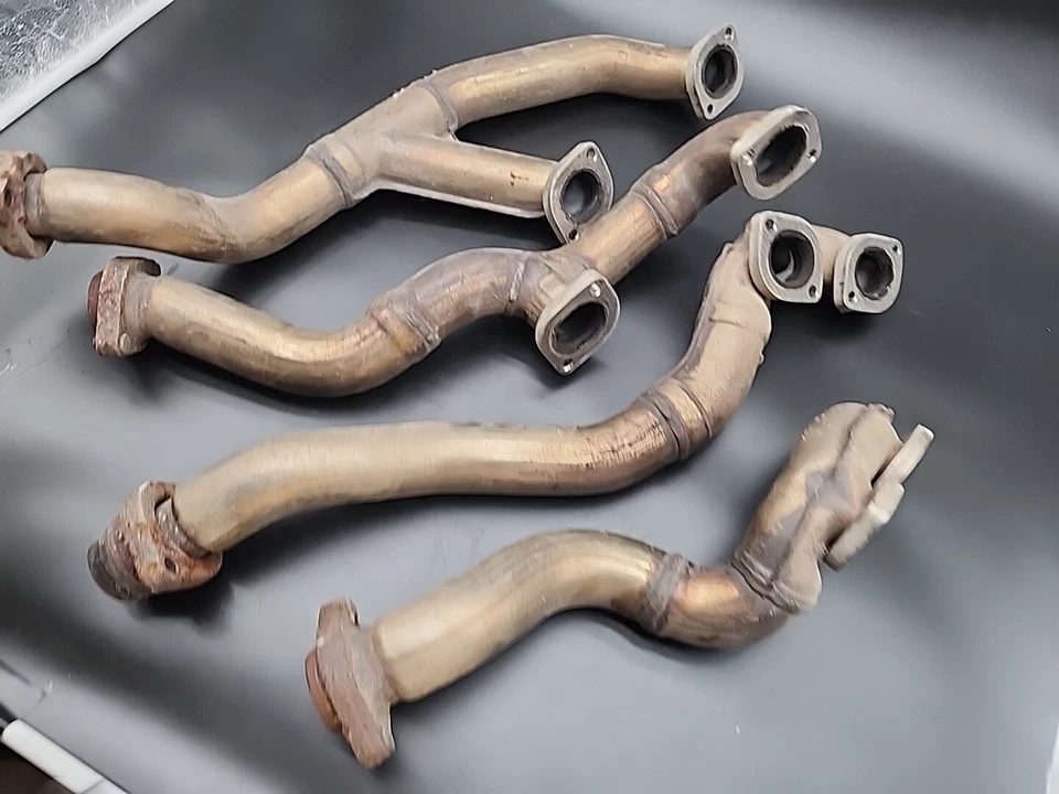 BMW E34 530i V8 M60B30 Engine Headers Manifold Exhaust OEM L8 Foto 3 de 4