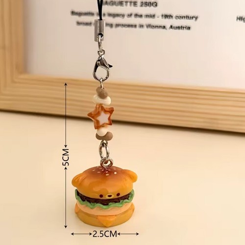 3x süße Hamburger Katze Hund Anhänger - Kawaii Stile Japan Set NEU - Bild 3 von 4