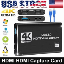 4K Audio Video Capture Card USB 3.0 HDMI Video Capture Device Full HD Recording