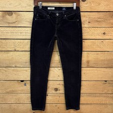 AG Adriano Goldschmied The Stevie Womens Size 26R Corduroy Pants Black Straight