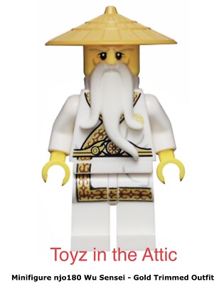 Lego 1x njo180 Wu Sensei - Gold Trimmed Outfit Vf/Nm Ninjago | eBay