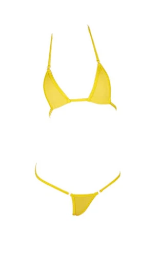 Women's Extreme Sexy Hot Silk Micro Bikinis Set, G-string Mini Thong Swimwear - Picture 14 of 35
