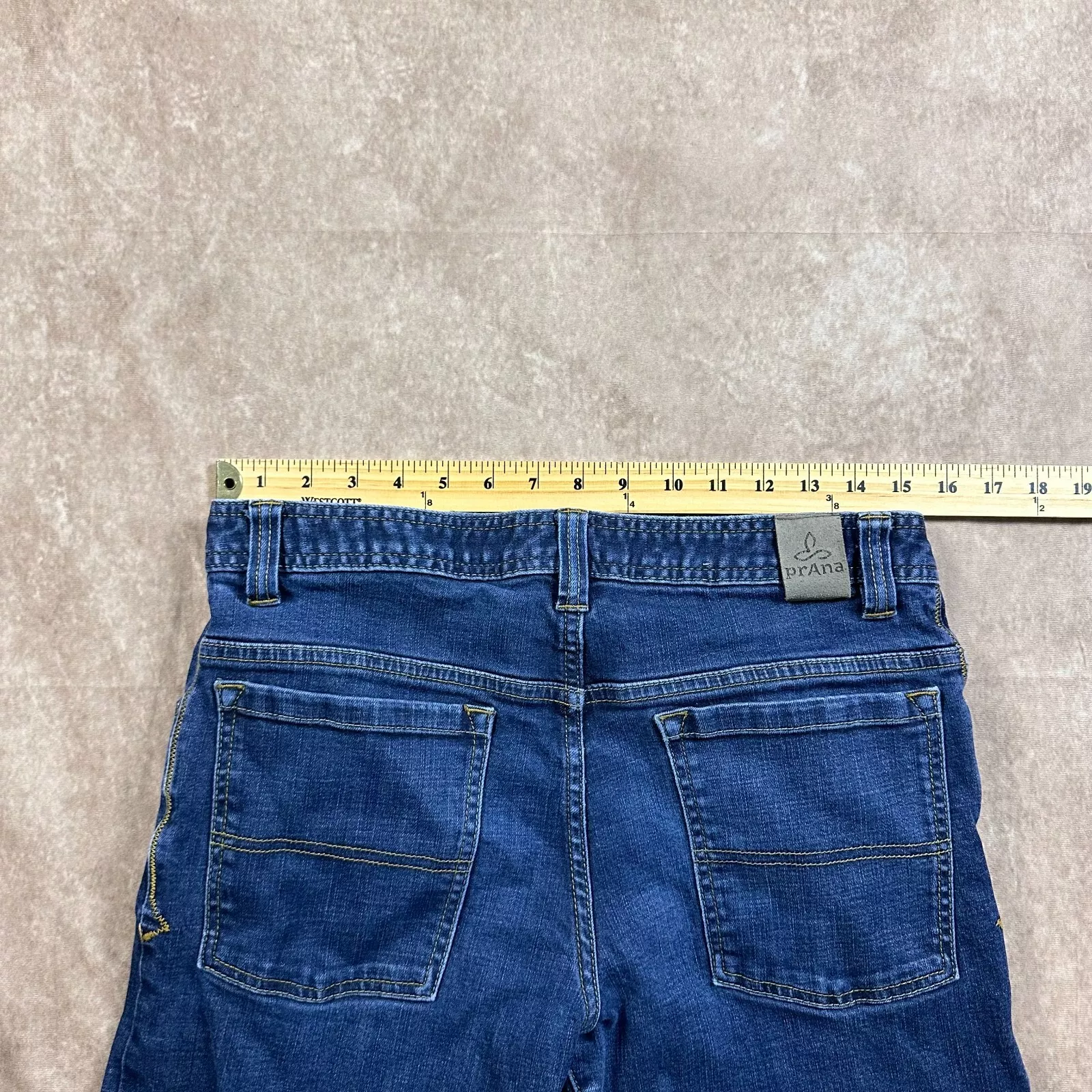 prana slim straight stretch comfort fit denim outdoors pants