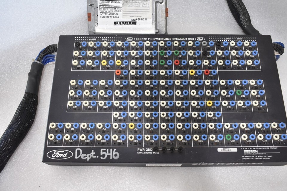 FORD DEBRON 2122-K-2H2 EEC 122 PIN SWITCHABLE BREAKOUT BOX, DIESEL ...