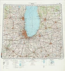 Russian Soviet Military Topographic Map - CHICAGO (USA), 1:1 000 000, ed.1991