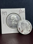 2pc .999 Silver 1/2 oz Rounds Buffalo Indian Head & Eagle Jefferson Style