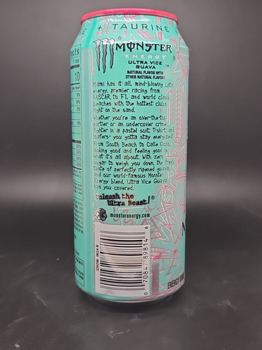 Monster Energy Ultra Vice USA 473 ML Guava 1 x Leere Dose 0624N Ball Oben Offen - Bild 4 von 7