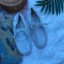 Hey Dude Wendy Stretch Sparkling White 9 Bride Bridal Casual Neutral