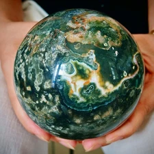 4.29LB Natural Moonstone Ball Quartz Crystal Polishing Ball Healing Decoration