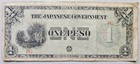 Philippines Japanese Invasion Money 1 Peso 1940's PG Block