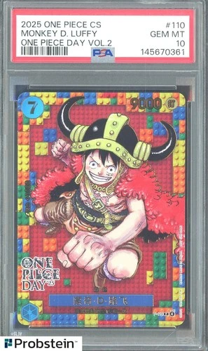 2025 One Piece Chinese One Piece Day Vol.2 #110 Monkey D. Luffy PSA 10