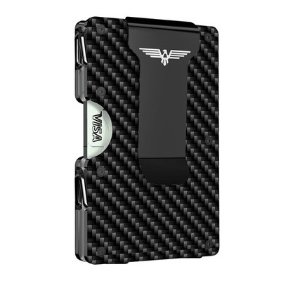 Lenvoten Upgraded Hinged Minimalist Wallet for Men | Slim Metal RFID Blocking...