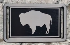 GRIP6 BELT BUCKLE - BISON / AMERICAN BUFFALO PRINT - NINJA BLACK - 1.5 INCH WIDE